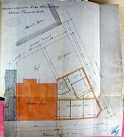 Dessin d'archive : plan de situation (dessin de Joseph Heiss, 1913)
