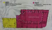 Plan précisant les dates de construction pour les 2 parties de façade donnant rue de Phalsbourg
