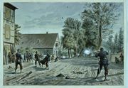Combat route de Colmar en 1870 BNUS [archive] Dessin d’Émile Schweitzer