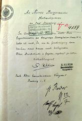 Document d'archive: courrier d'Emile Klein à la Ville (22.7.1897)