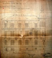 Dessin d'archive de la façace quai Rouget de Lisle, cosigné par Back, Brion et Haug en date du 30.7.1906