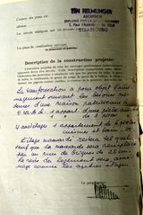 Document d'archive : demande d'autorisation de construire (verso)