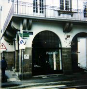 Dessin d'archive: emplacement d'un spot sous le balcon, côté rue des Bateliers