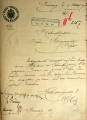 Document d'archive: demande d'autorisation de construire de F. Hoh (9.10.1891)