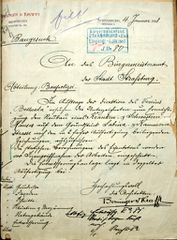 Document d'archive: demande d'autorisation de construire (4.1.1908)