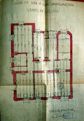 Dessin d'archive: plans des 1er et 2e étages