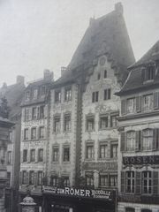 vers 1910, de gauche à droite, vue des n°8, 6, 4 et 2 (partiellement) rue du Vieux Marché aux Grains