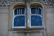 Rue du Maréchal Foch - détail d'une fenêtre géminée au troisième étage (2015)