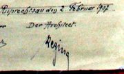 Document d'archive: signature de l'architecte (1907)