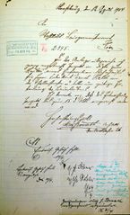 Document d'archive: courrier de l'architecte ouvrant le dossier (12.4.1904)