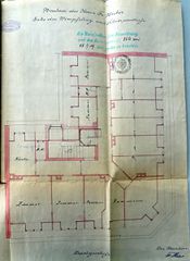 Dessin d'archive : plan de l'étage mansardé