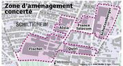 terrains concernés par la futur ZAC