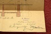 Document d'archive: signatures du commanditaire et de l'architecte