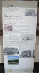 panneau d'information réaménagement et délocalisation de la Poste 1899-2009