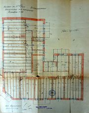 Dessin d'archive : plan des étages