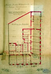 Dessin d'archive : plan du rez-de-chaussée