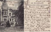 Cette carte, rare, date d'avant 1904 et comporte un cachet de la poste de 1909. Au recto, on peut donc y lire : LE PLANTAGE CONTADES-STRASBOURG (coll. part. )