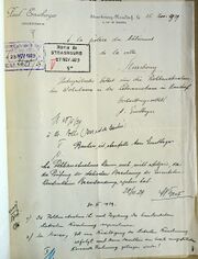 Document d'archive : courrier de l'architecte du 25.11.1929 demandant la livraison du gros oeuvre