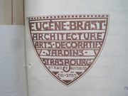 Emblème de l'architecte: Eugène Brast-Architecture-Arts décoratifs-Jardins