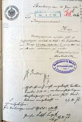 Document d'archive : courrier de l'imprimerie Ch. Müh, 1893
