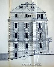 Dessin d'archive: façade latérale (1978, Roland Meyer, architecte DPLG)