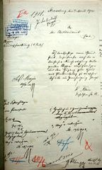 Document d'archive: demande d'autorisation du propriétaire pour l'édification de la clôture (7.4.1902)