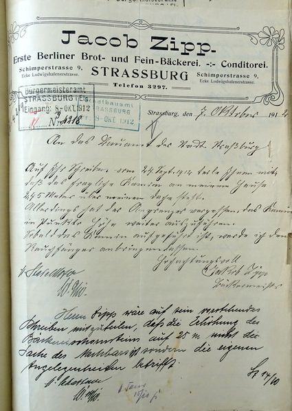 Fichier:9, rue Schimper, Strasbourg, 1907, courrier de Jacob Zipp.jpg