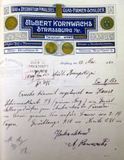 Document d'archive: courrier du peintre Albert Kornwachs (27.5.1922)