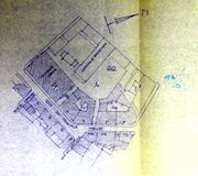 Document d'archive: plan de situation, années 1950 (détail)