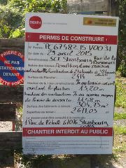 permis de construire affiché