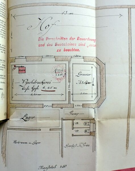 Fichier:DSC06187, plan pour l'imprimerie Müller-Vogtenberger ( vers 1908).jpg