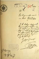 Document d'archive: courrier du commanditaire pour autorisation de construire