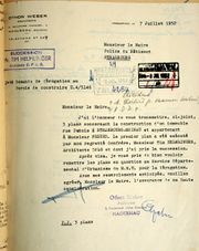 Document d'archive : courrier d'Othon Weber à la Ville (7.7.1952)