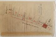 Plan de situation collé sur une lettre datée de 1876