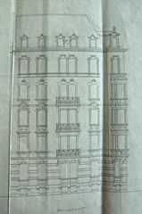 1902: plan d'une des 2 façades.