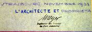 Document d'archive: signature et tampon en 1933