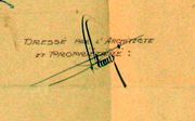 Document d'archive: signature de l'architecte (1931