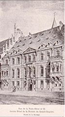 Dessin de la façade par A. Koerttgé, 1894