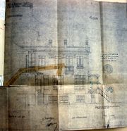 Dessin d'archive: il s'agit sans doute de la façade arrière lors du projet de transformation et d'extension (3.11.1924)