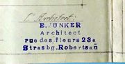 Document d'archive: tampon de l'architecte (1932)