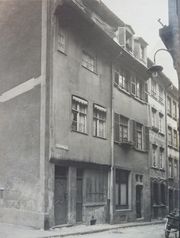 Façades des n°20 et 18 rue des Drapiers vers 1920