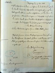 Document d'archive : autorisation de construire (1885)