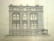 Dessin d'archive: façade sur rue, par Gottlieb Braun (1894)