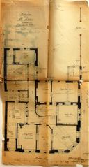 Dessin d'archive: G.Hagenbüchle, août 1884, plan du rez-de-chaussée