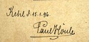 Document d'archive: signature de l'architecte (1896)
