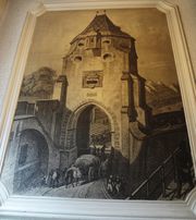 Porte Blanche [archive] intérieure: construite en 1535 dans Strasbourg Illustré de Frédéric Piton (page 120) Dessin d' après nature et lithographié par Th. Müller.