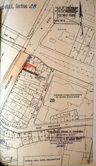 plan d'arpentage daté du 13 août 1980 issu d'un autre dossier d'archives mais ou l'on voit encore la ruelle de la Carpe et les anciens immeubles.