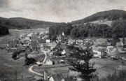 Carte postale ancienne avec vue sur l'église (1950 ?) (coll. part.)