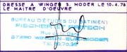 Tampon et signature en 1978