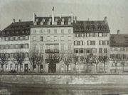 vers 1925, l'ancien hôtel de l'Esprit (démoli) était sur la droite